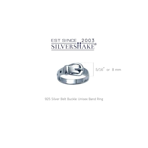 Silvershake Antique Finish 925 Sterling Silver Belt Buckle Band Ring