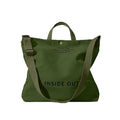 Canvas Tote Bag For Women inside out bag Crossbody Handbag with Adjustable Strap and Coin Purse for Work,Travel,Grocery - color: Army Green