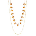 BULINLIN Layered Long Necklaces for Women Long Beaded Chain Necklace CostumeJewelry Mothers Day Gifts for Mom - color: Brown