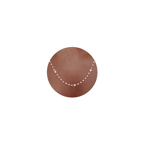 Carffordo 925 Sterling Silver Chain Necklace Link Chain Necklace for Women Simple Dainty 16K Gold Plated Necklace for Women Minimalist Waterproof Silver Necklace Trendy Jewelry Gifts - color: Rose Gold, size: 22 Inches (Women's Long Length)