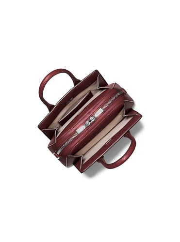MICHAEL Michael Kors Laila Extra Small Crossbody - color: Silver-tone Hardware/Embossed Goat Leather/Oxblood