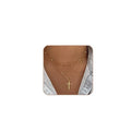 Poxtex Cross Necklace for Women Teen Girls, Dainty 14K Gold Silver Plated Cross Choker Jewelry Non Tarnish Waterproof Cute Simple Small Necklace Christian Baptism Religious Faith Jewelry Gifts - color: 08 Stack Cross CZ Necklace - Gold