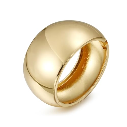 YMBYCM Gold Chunky Bangle Bracelets for Women Trendy Wide Chunky Cuff Bracelets Wrap Bracelet - style: C-G2