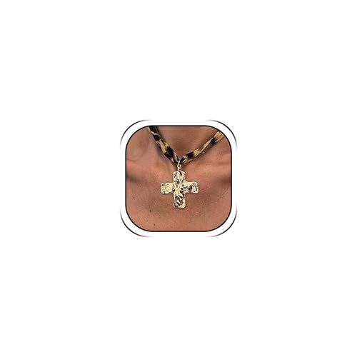 Scarf Necklace with Charm Gold Starfish Chunky Cross Heart Flower Pendants Bandana Charm Necklace Western Scarf for Women Boho Cowgirl Country Cowboy Accessories Beach Vacation Vacation Outfits Jewelry - color: A1-Scarf Necklace With Heart Charm