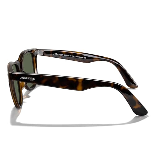MERRY'S Classic Square Shape Polarized Sunglasses for Womens Mens Retro Designer UV400 Sun Glasses S6140 - color: Leopard Frame/G15 Lens