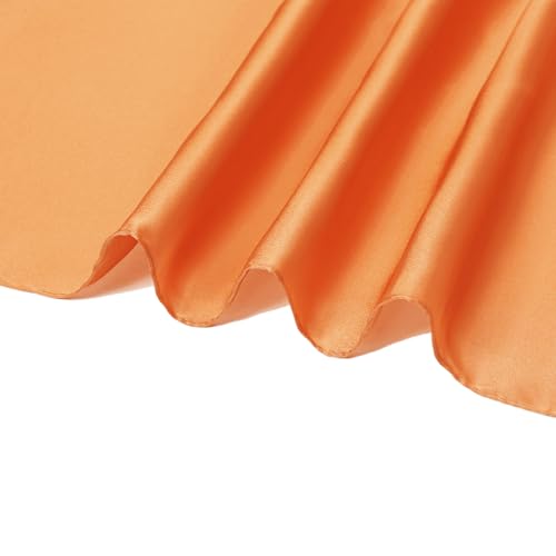 RIIQIICHY 35 Inch Head Scarf for Women Hair Scarf Like Silk Scarf Square Scarf Bandanas for Women - color: Orange