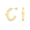 RENAIZ Bold Statement Hoop & Stud Earrings for Women – 14K Gold & Rhodium Plated Maximalist Jewelry, Chunky Geometric Boho Earrings, Hypoallergenic Non-Tarnish Trendy Gift - color: Yellow Gold, style: Abstract