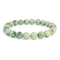 ANAYA AGATE Healing Crystal Bracelet for Women and Men – 8mm Round Beaded Bracelet for Men and Women – Unisex Stretchy Gemstone Bracelet for Healing and Protection - color: Kiwi Jasper