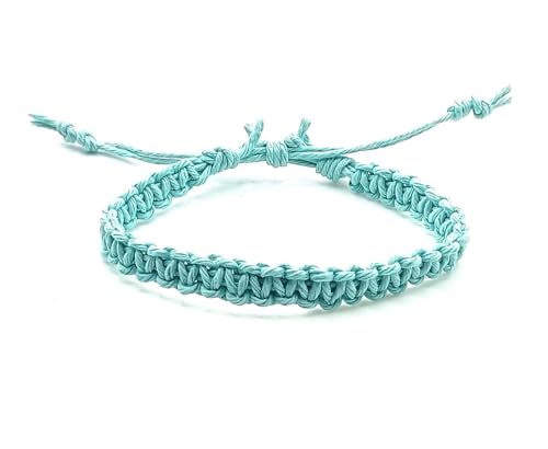Hemp Bracelet Adjustable - color: Light Blue