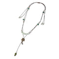 Boho Style Colorful Ceramic Bead Strand Necklace Adjustable Bohemian Jewelry Gift for Women, Fashion Clothing Matching Necklace - color: Green