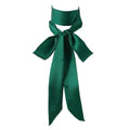 Long Thin Skinny Scarf Satin Neckerchief Ribbon Tie Waist Belt for Women - color: Dark Green