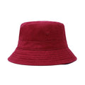 Hot Summer Bucket Hat - Trendy Cotton Sun Hat for Beach, Golf, Fishing - Fun Outdoor Vacation Boonie for Men and Women - color: Burgundy.