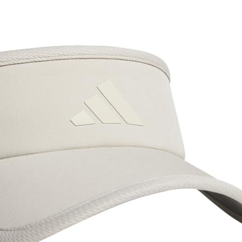adidas Women's Superlite Visor – Lightweight Moisture-Wicking Running Tennis Hat - color: Wonder Alumina Grey/Alumina Beige/3