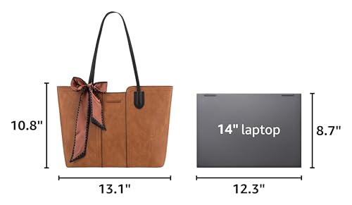 Montana West Tote Bags for Women Top Handle Satchel Purses - color: Amber Brown