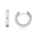 Limerencia Hypoallergenic Implant Grade Titanium G23 Huggie Hoop Earrings, 5A Cubic Zirconia Pure Titanium F136 Hoops for Women Sensitive Ears - color: Silver