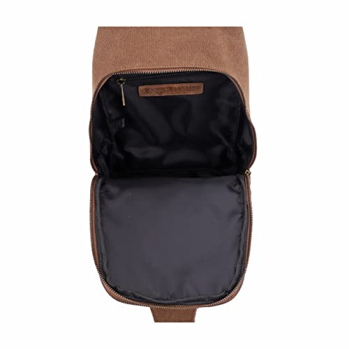 Glacier Canvas Concealed Carry Sling Bag Crossbody Backpack Purse for Men Women | Concealed Carry - color: Brown