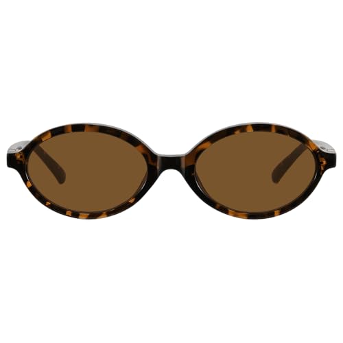 WOWSUN Retro Oval Sunglasses Womens Trendy Sun Glasses Sunnies UV400 Protection - color: Oval: Tortoise Frame With Brown Lens a