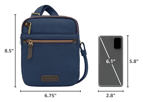 Travelon Anti-theft Courier Small N/S Slim - color: Navy