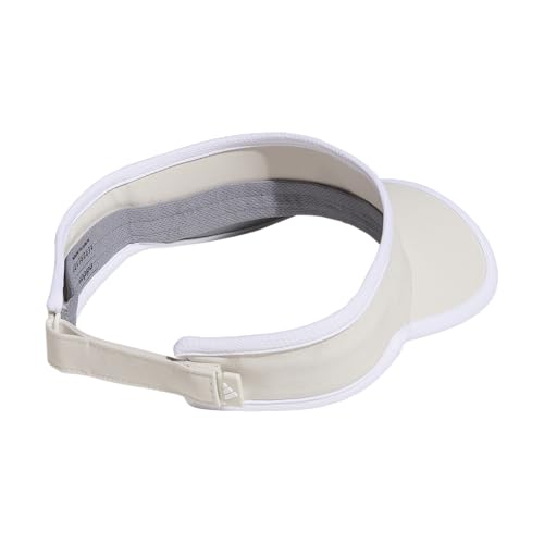 adidas Women's Superlite Visor – Lightweight Moisture-Wicking Running Tennis Hat - color: Alumina Beige/Silver Metallic/White/3