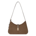 CLUCI Suede Purses for Women, Shoulder Suede Bag with Adjustable Strap, Handbag Hobo Bags - color: B-suede-small
