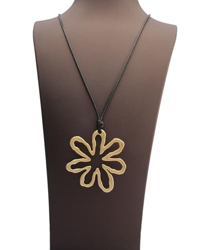 Leather Necklace for Women Vintage Boho Necklaces Black Cord Choker With Pendant Casual Chunky Leather Necklace Trendy - style: Boho Chunky Necklace