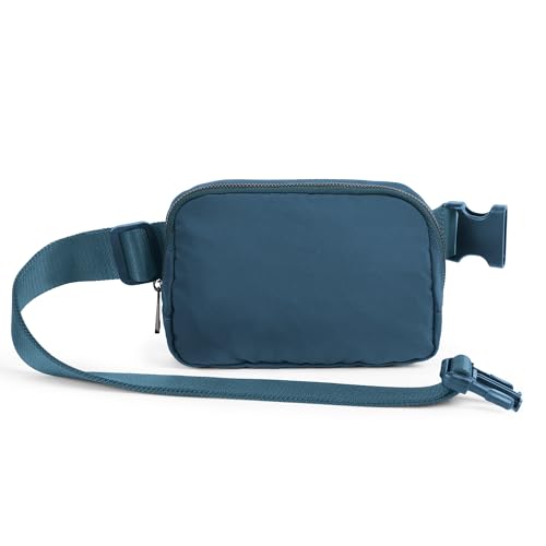 ODODOS Unisex Mini Belt Bag with Adjustable Strap Small Fanny Pack for Workout Running Traveling Hiking, Navy Blue - color: Navy Blue