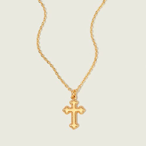 MEVECCO Dainty Gold Cross Necklace for Women - 18K Gold Plated Delicate Minimalist Cubic Zircon Cross Necklaces Cute Faith/Crucifix Jewelry Gift - style: Cross-4