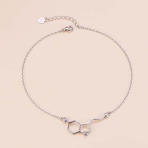 Anklets for Women S925 Sterling Silver Adjustable Beach Foot Ankle Bracelet Jewelry Gifts - style: Serotonin
