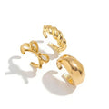 Chunky Gold Rings for Women Non Tarnish Silver Chunky Rings Set Adjustable Thick Statement Ring Gold Stackable Ring for Women Trendy Fashion Silver Jewelry - style: Style7-Gold Bow