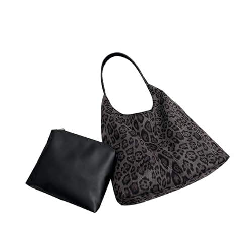 Straw Hobo Bag for Women 2026 Boho Woven Beach Purse Large Summer Straw Tote with Lining Black Raffia Shoulder Bag | straw material - color: Leopard Purses-coffee