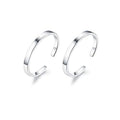Minimalist Cuff Clip On 925 Sterling Silver Small Hoop Earrings for Women Teen Girls Cartilage Fashion Wrap No Piercing Ear Hypoallergenic - color: Silver