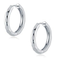 14K Gold Plated Chunky Hoop Earrings for Women, Hypoallergenic 925 Sterling Silver Posts, Lightweight Stylish Jewelry - color: SILVER