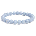 ANAYA AGATE Healing Crystal Bracelet for Women and Men – 8mm Round Beaded Bracelet for Men and Women – Unisex Stretchy Gemstone Bracelet for Healing and Protection - color: Angelite