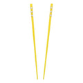 Set of 2 Hair Sticks with 3 Diamonds Chopsticks - Yellow - color: Yellow
