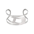 Upper Arm Cuff for Women, Simple Sexy Harness Armlet Bracelet with Crystal Adjustable Upper Arm Chain Bangle Arm Band for Women - color: Silver Geometry
