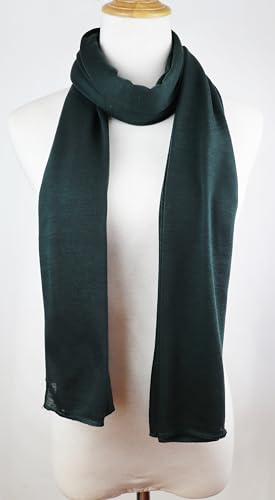 vabovin Head Wraps for Black Women Stretch Jersey Knit Turban Headwrap Solid Color Headscarf Headband Shawl - color: 33- Chrome Green