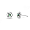 Boma Jewelry Sterling Silver Flower Shaped Dot Stud Earring - color: Abalone