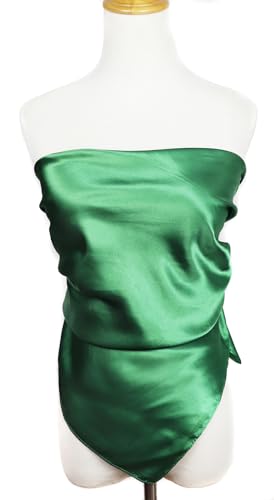 vabovin Satin Head Scarf for Women Solid Color, 35×35 in | Silk Feel Neckerchief, Hair Scarf, Fashion Bandana, Headscarf, Headband, Hair Wrap Sleeping, Daily Fashion Styling - color: 239 Mint Green