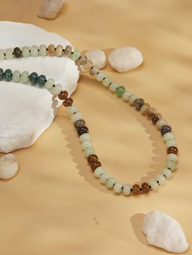 Sacina Trendy Boho Colorful Beaded Crystal Choker, Y2k Summer Beach Necklace, Boho Necklace, Hippie Jewelry, Christmas Jewelry Gift for Women - color: E