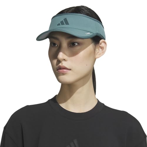 adidas Women's Superlite Visor – Lightweight Moisture-Wicking Running Tennis Hat - color: Preloved Teal Green/Aurora Green Ivy/3