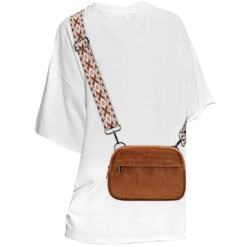 MAXTOP Small Crossbody Bags for Women Belt Bag Fanny Pack with Adjustable Strap - color: Corduroy Brown, style: Small Crossbody Bag