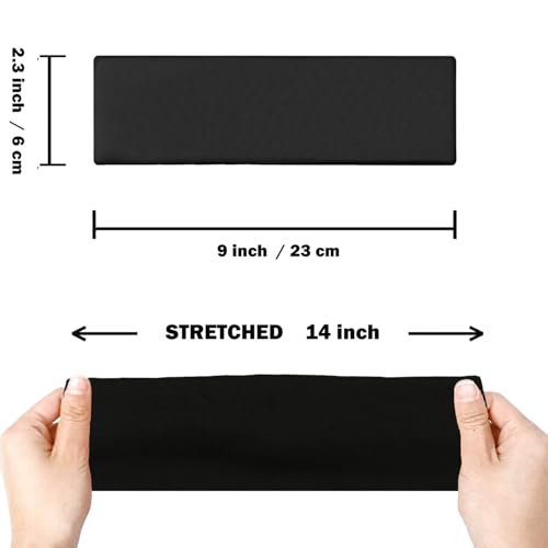 IVARYSS Workout Headbands for Women Non Slip, Premium Stretchy Soft Fabric Head Bands for Women's Hair, Wear for Yoga, Running, Sport, 6 Pack, Black - color: Black