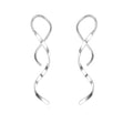 Silver Dangle Earrings, Hypoallergenic 14K White Gold Plated Twisted Pull Through Drop Earrings for Women Dainty Lightweight Jewelry for Valentines Mother's Day Birthday Thanksgiving Day Gifts - style: I
