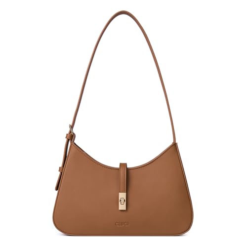 CLUCI Shoulder Bag for Women, Purses for Women, Handbag Hobo Bags Vegan Leather Crossbody Purse with Adjustable Strap Brown - color: B-brown-small