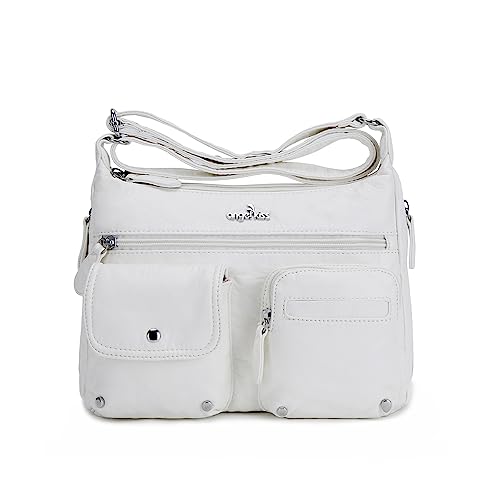 Angel Kiss Crossbody Bags for Women, Ladies Shoulder Handbags and Purses Medium Faux Leather Pocketbooks | Ladies - color: 1white
