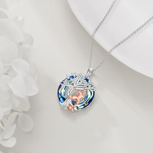 YFN Tree of Life Necklace Sterling Silver Crystal Jewelry Graduation Birthday Gifts for Women - color: Soccer