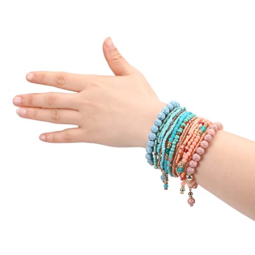 Bohemia Bracelets for Women Vintage Stackable Beads Bracelets Charm Stretch Beach Jewelry - color: Color 43