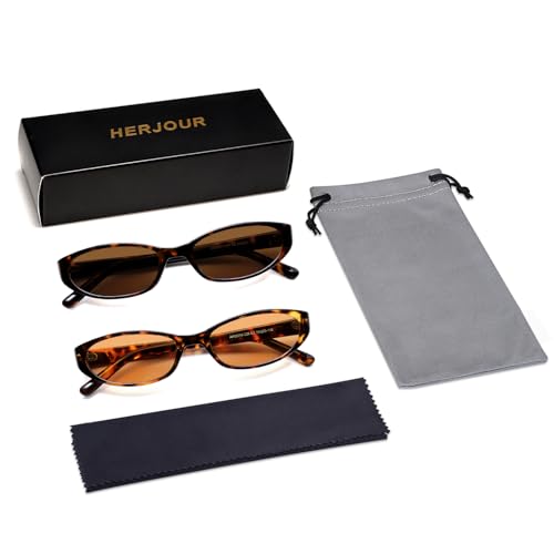 Retro Oval Sunglasses for Women Men Y2k Narrow Cat Eye Sunnies Skinny Shades AR82299 - color: 12. Tortoise+tortoise
