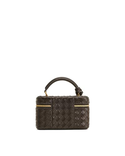 JW PEI Women's Cleo Box Shape Top Handle Bag - color: Dark Brown