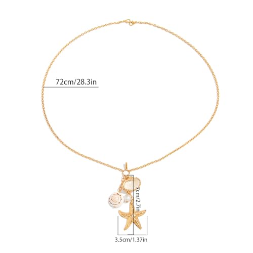 Summer Beach Ocean Pearl Waist Chain,Bikini Seashell Body Chain Jewelry,Pearl Tassel Belly Chain,Festival Rave Starfish Chest Jewelry for Women - color: White